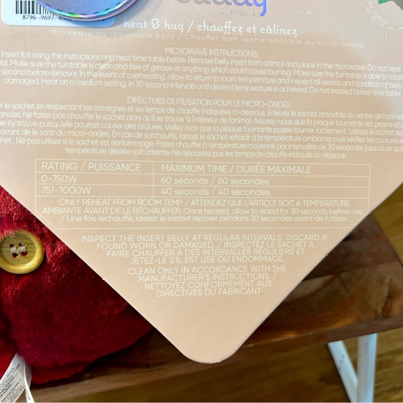 New! Snuggle Buddy Heat N Hug Red Plush Heart SO SOFT - Picture 5 of 5